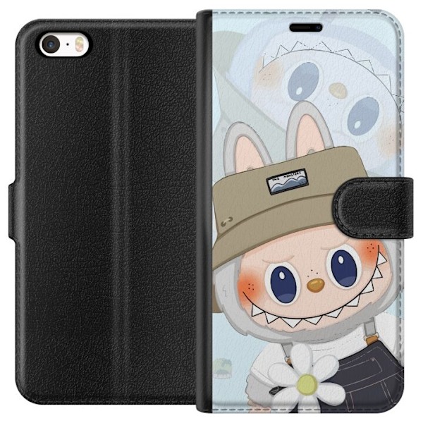 Apple iPhone 5 Plånboksfodral Labubu med hatt – Pop Mart-fi