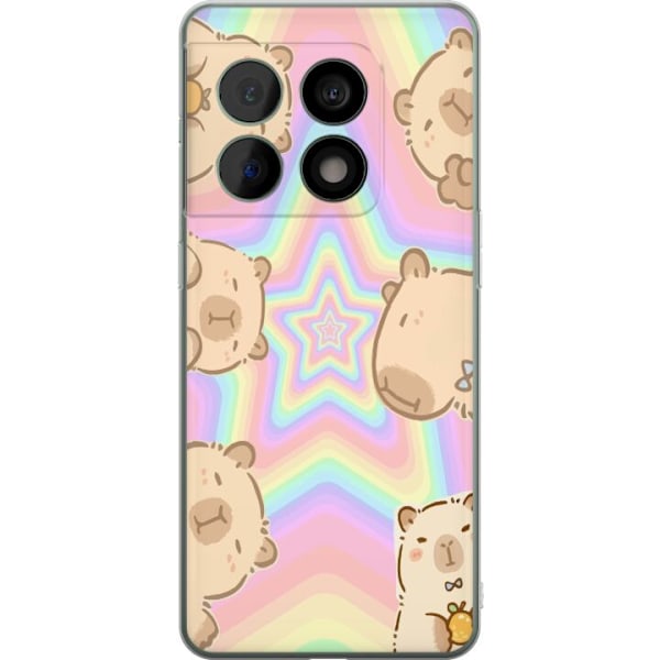 OnePlus 10 Pro Läpinäkyvä kuori Kawaii Capybara Galaxy Söp