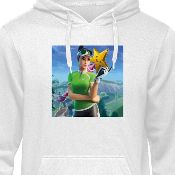 Barn-Hoodie | Mjuk Huvtröja för Barn Fortnite vit 9-11 År