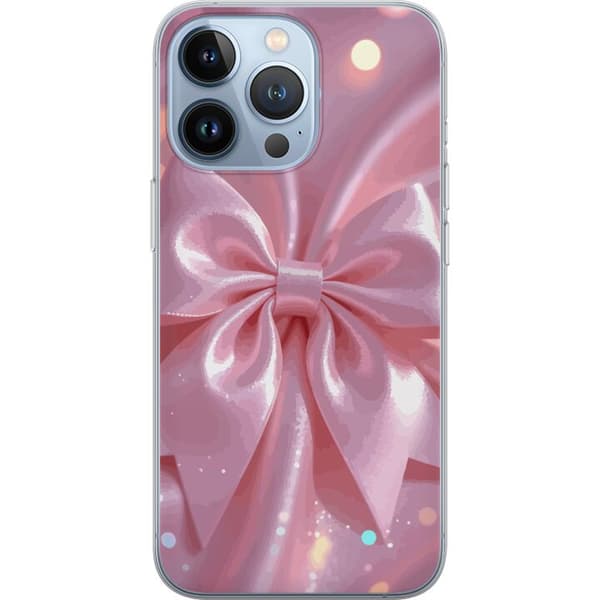 Kompatibelt Mobildeksel til Apple iPhone 13 Pro Rosa silkerosett – Elegant glitrende bånd med lyseffekter