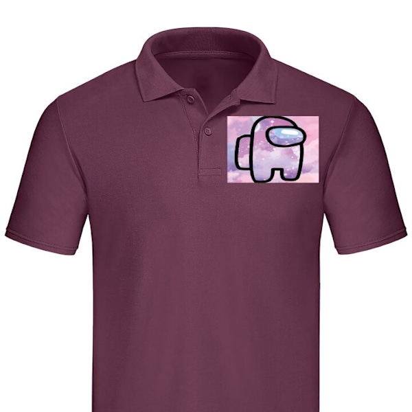 Poloshirt til Voksen | Elegant Poloshirt Blandt Os Bordeaux Medium