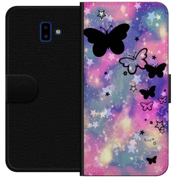 Samsung Galaxy J6+ Lommeboketui sommerfugler