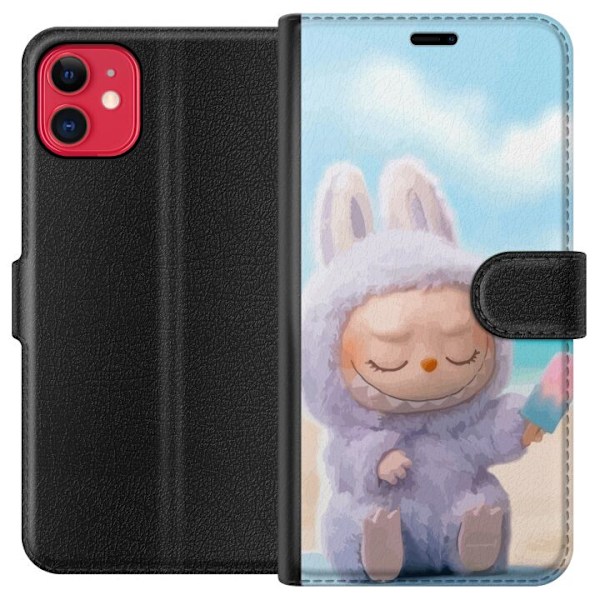 Apple iPhone 11 Tegnebogsetui Labubu Lyserød Stemning