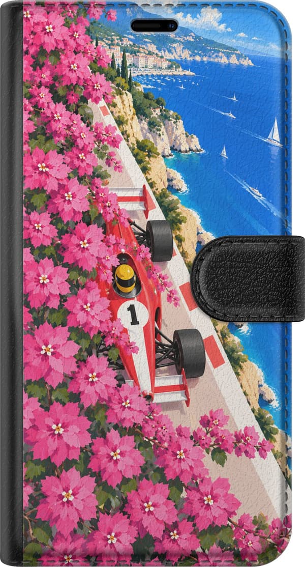 Kompatibelt Lommeboketui til Xiaomi Redmi 10C Rosa blomsteracing rosa