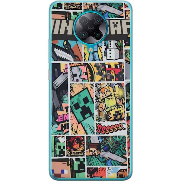 Xiaomi Poco F2 Pro Läpinäkyvä kuori Minecraft Taide