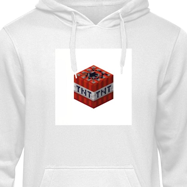 Hettegenser for Voksen | Komfortabel Hettegenser Minecraft TNT hvit M