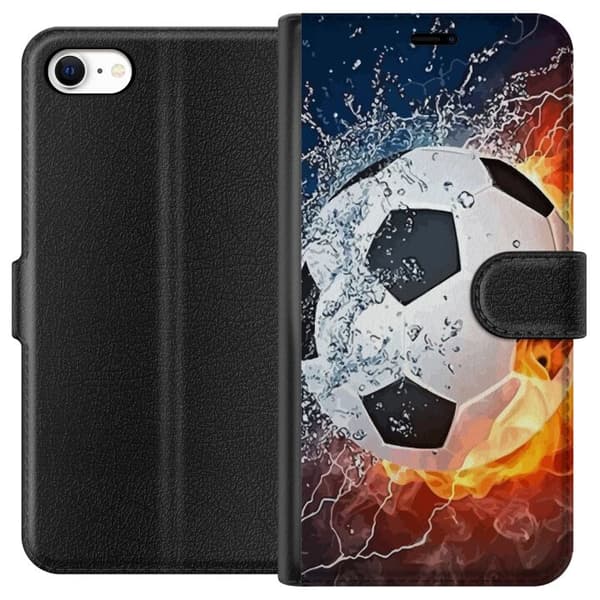 Kompatibelt Plånboksfodral till Apple iPhone 6s Fotboll Eld
