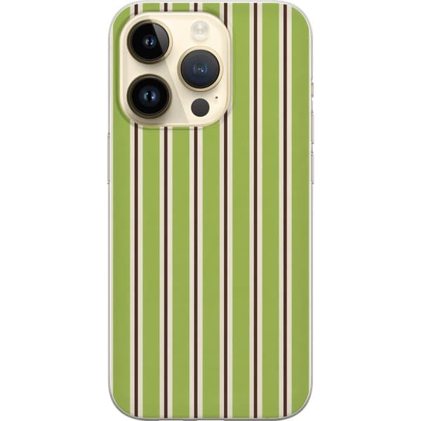 Kompatibel Mobilcover til Apple iPhone 15 Pro Matcha Stripe grøn