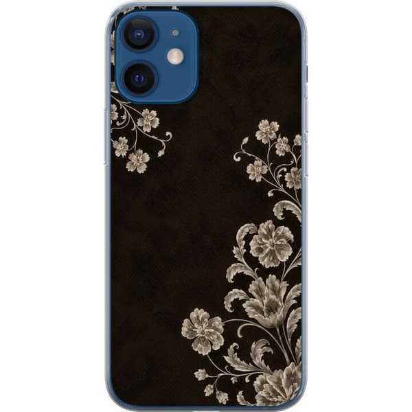 Kompatibelt Mobilskal till Apple iPhone 12 Midnight Botanica svart