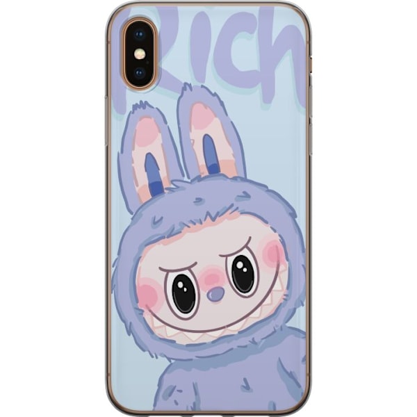 Apple iPhone X Genomskinligt Skal Blue Bunny Labubu