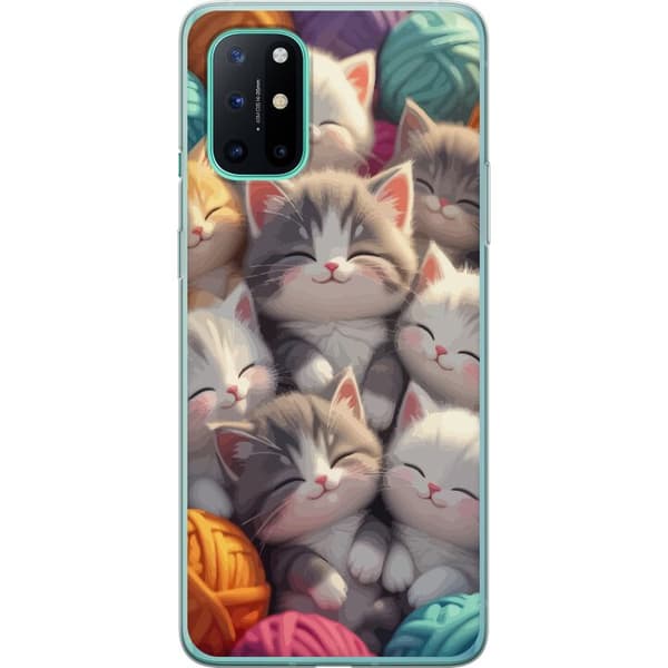 Kompatibelt Mobildeksel til OnePlus 8T Sovande kattungar beige