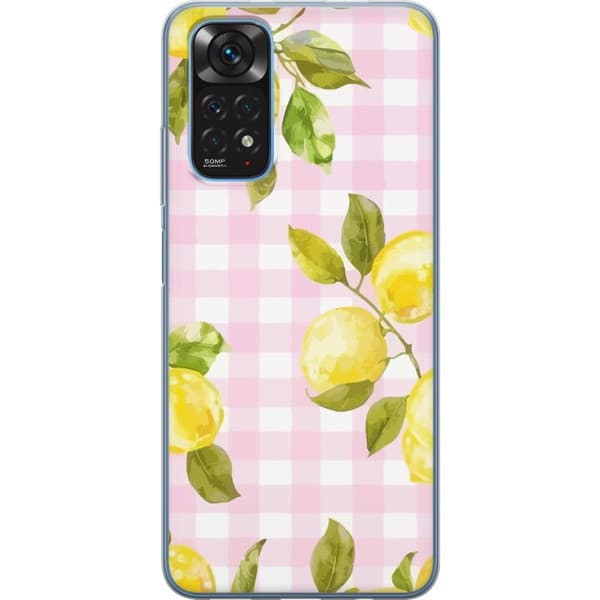 Kompatibelt Mobildeksel til Xiaomi Redmi Note 11 Sitron rosa rute