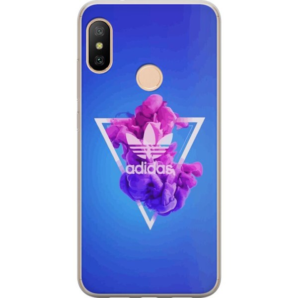 Xiaomi Redmi 6 Pro Gjennomsiktig deksel Adidas-inspirert blåt