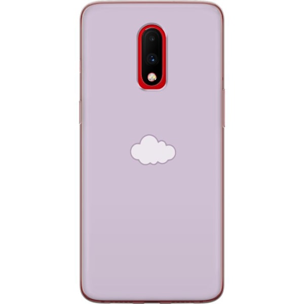 OnePlus 7 Läpinäkyvä kuori Lila Pilvi - minimalistinen pilvi lila taustalla
