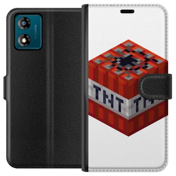 Motorola Moto E13 Tegnebogsetui Minecraft TNT