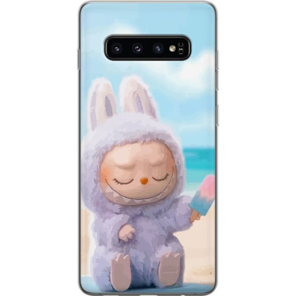 Samsung Galaxy S10 Läpinäkyvä kuori Labubu Vaaleanpunainen