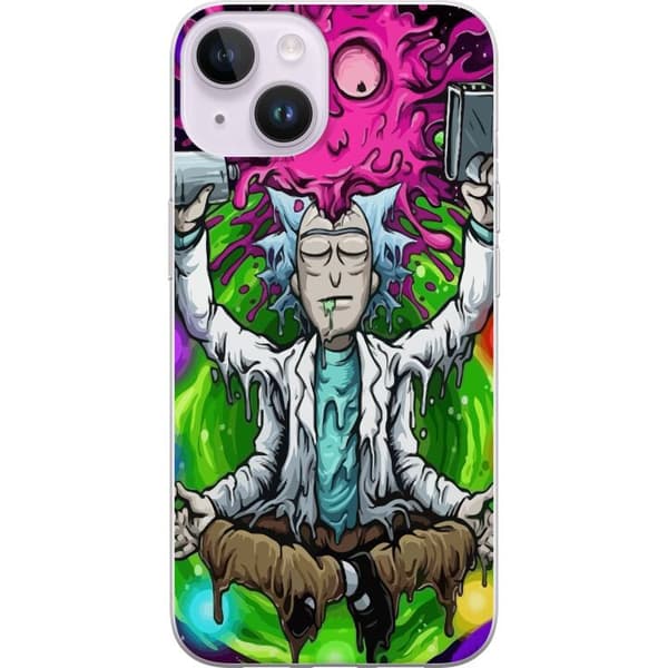 Kompatibelt Mobildeksel til Apple iPhone 14 Rick og Morty