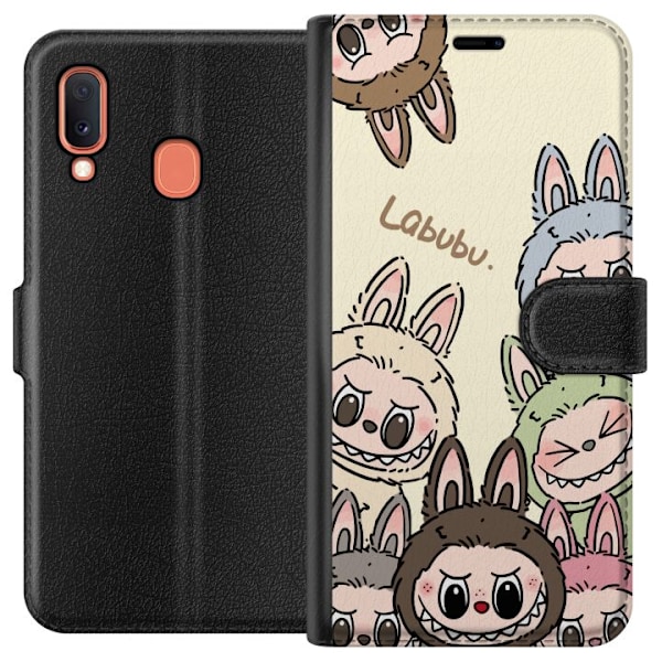Samsung Galaxy A20e Tegnebogsetui Labubu Pastel Collection