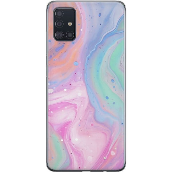 Samsung Galaxy A51 Läpinäkyvä kuori Pastellimarmori