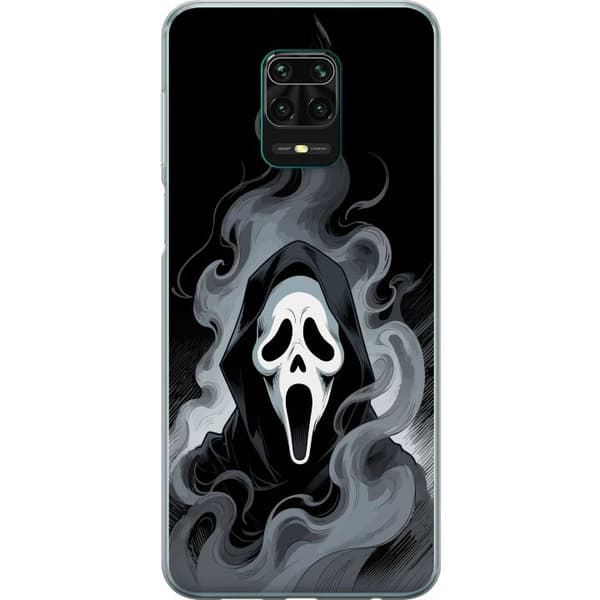 Kompatibelt Mobildeksel til Xiaomi Redmi Note 9 Pro Skräckmask i grå rök svart
