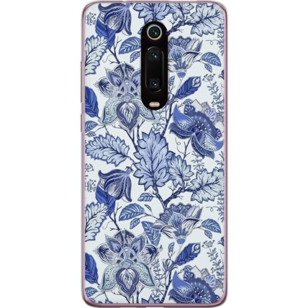 Xiaomi Mi 9T Pro  Gennemsigtig cover Blomster Blå...