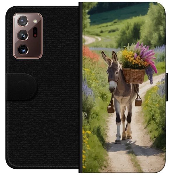 Samsung Galaxy Note20 Ultra Lompakkokotelo Aasi Eläinaihe Rauhallinen Suunnittelu Luontoaihe Suosittu Koristelu Huumori Graafinen Eläinteema Eksoott