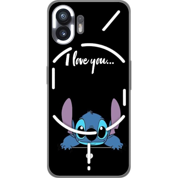 Nothing Phone (2) Genomskinligt Skal Stitch I Love You