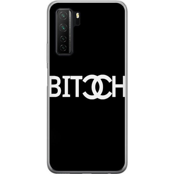 Huawei P40 lite 5G Läpinäkyvä kuori Bitch Chanel -inspiroima katumuoti Muoti Tekstimotiivi Trendi Ikoninen Tyyli Kaupunkisuunnittelu