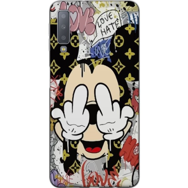 Samsung Galaxy A7 (2018) Gennemsigtig cover Mickey Mouse