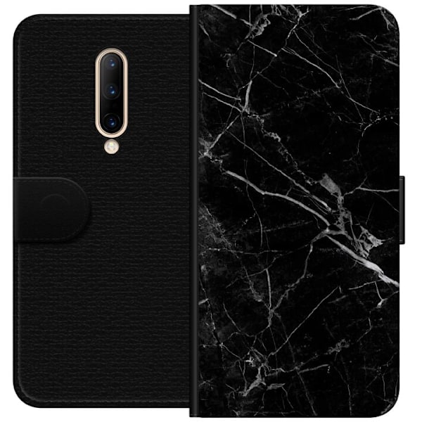 OnePlus 7 Pro Tegnebogsetui Sort Marmor