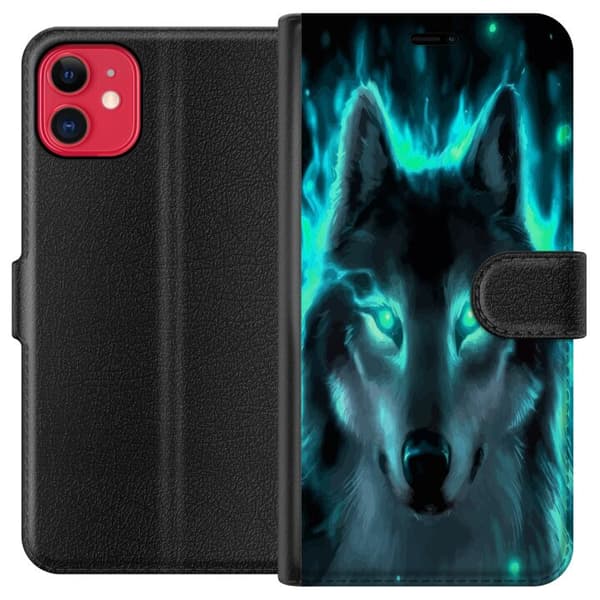 Kompatibel Tegnebogsetui til Apple iPhone 11 Ulve