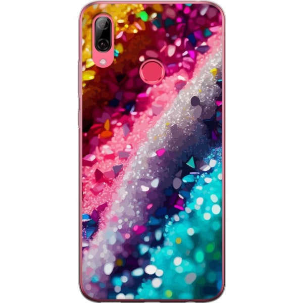 Huawei Y7 (2019) Gennemsigtig cover Glitter
