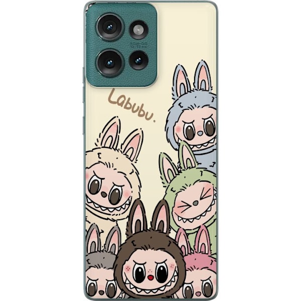 Motorola Edge 50 Läpinäkyvä kuori Labubu Pastel Collection