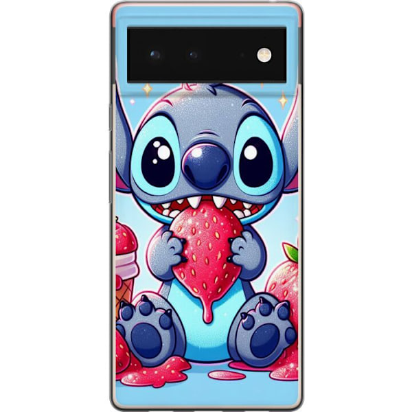 Google Pixel 6 Läpinäkyvä kuori Strawberry Stitch
