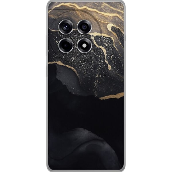 OnePlus 12R Gennemsigtig cover Sort guld abstrakt