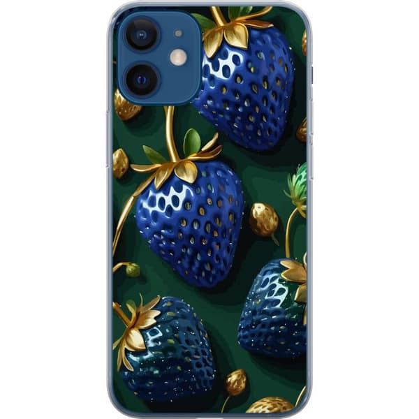 Yhteensopiva Puhelinkuori Apple iPhone 12 mini Sininen Mansikat
