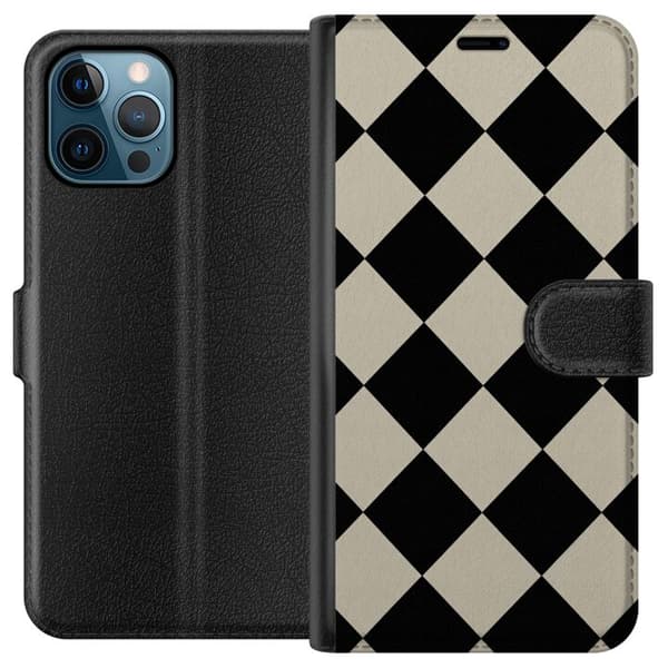 Kompatibelt Lommeboketui til Apple iPhone 12 Pro Max Mono Harlekin flerfarget