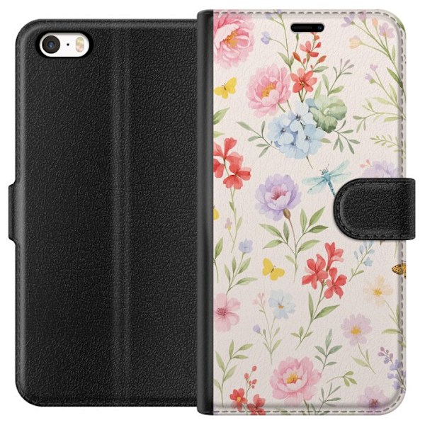 Apple iPhone SE (2016) Plånboksfodral Blommor