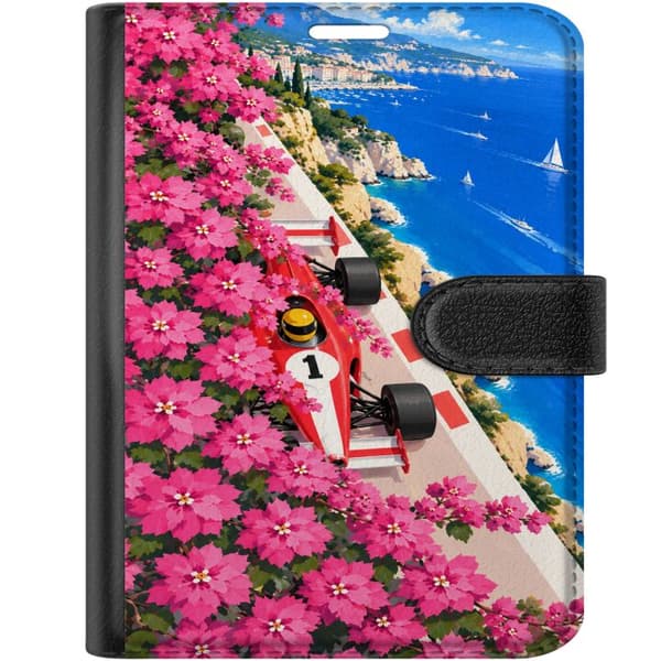 Kompatibelt Plånboksfodral till Apple iPhone Duo Rosa blomsterracing rosa