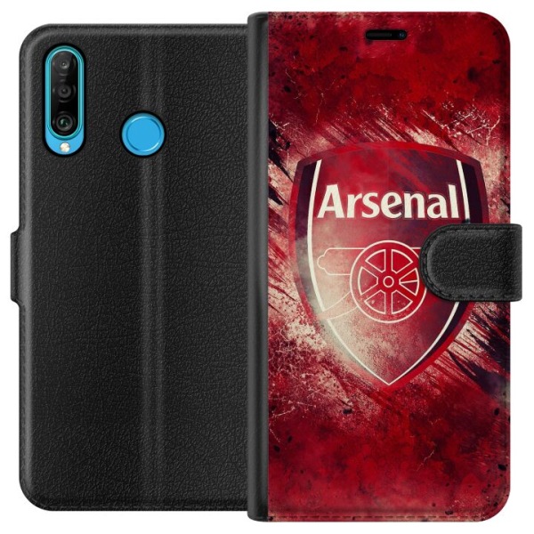 Huawei P30 lite Plånboksfodral Arsenal Football