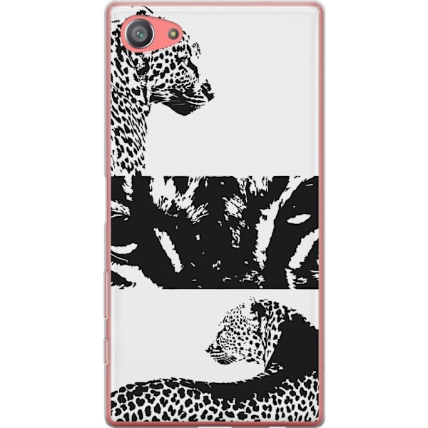 Sony Xperia Z5 Compact Gjennomsiktig deksel Leopard Faces