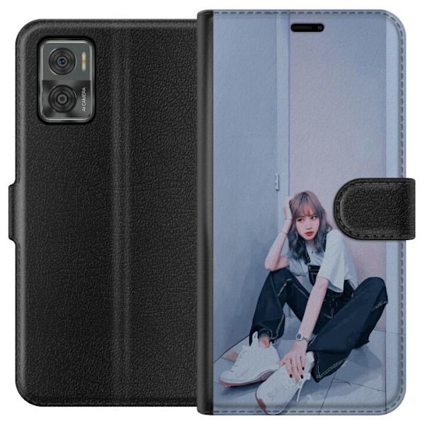 Motorola Moto E22i Tegnebogsetui Lisa from Blackpink – K-pop Style Icon