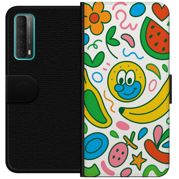 Huawei P smart 2021 Tegnebogsetui Sommerfugle Slør