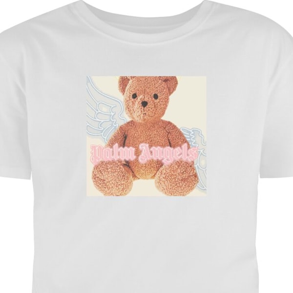 Børne T-shirt | Behagelig T-shirt til Børn Palm Angels Teddy hvid 2-3 År