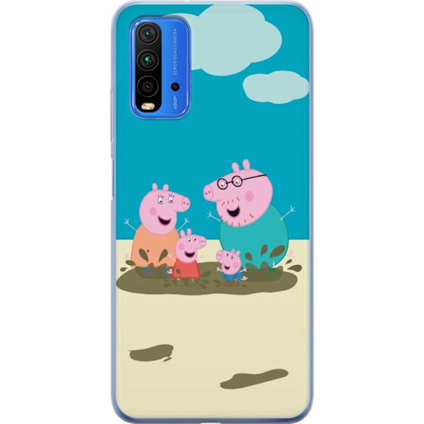 Xiaomi Redmi 9T Läpinäkyvä kuori Greta Possu Perhe Jori Mut