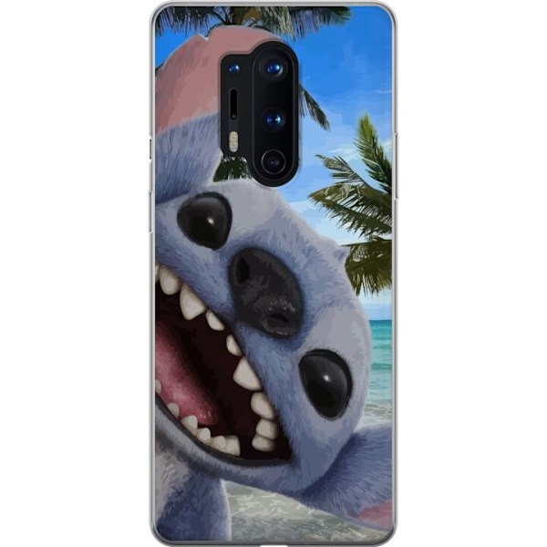 OnePlus 8 Pro Läpinäkyvä kuori Stitch-matkapuhelinkotelo, jossa on suloiset ystävyysmaalaukset.
