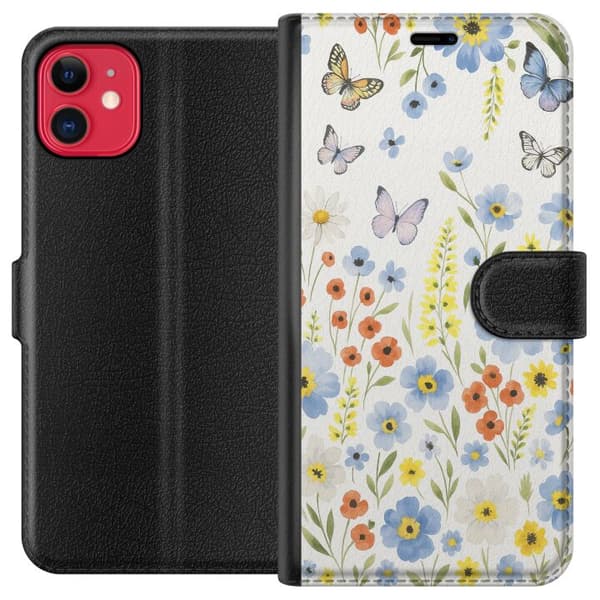 Kompatibel Tegnebogsetui til Apple iPhone 11 Sommerblomster