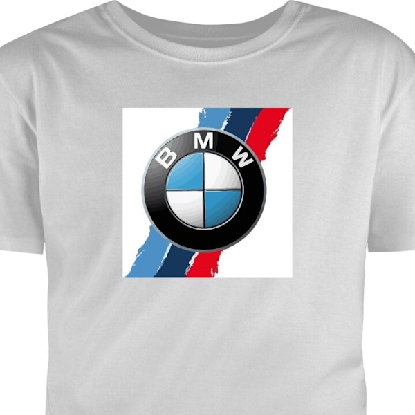 Børne T-shirt | Behagelig T-shirt til Børn BMW Striber grå 7-8 År