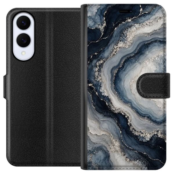Kompatibelt Lommeboketui til Samsung Galaxy S25 Edge Nattagat blå