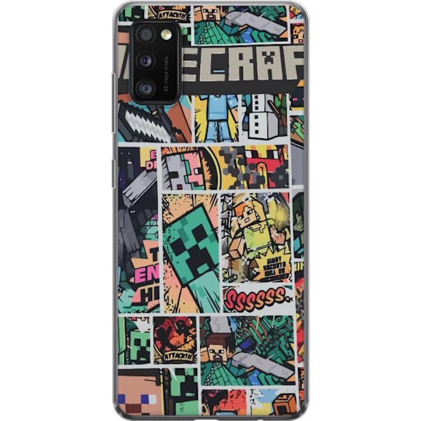 Samsung Galaxy A41 Gennemsigtig cover Minecraft Kunst